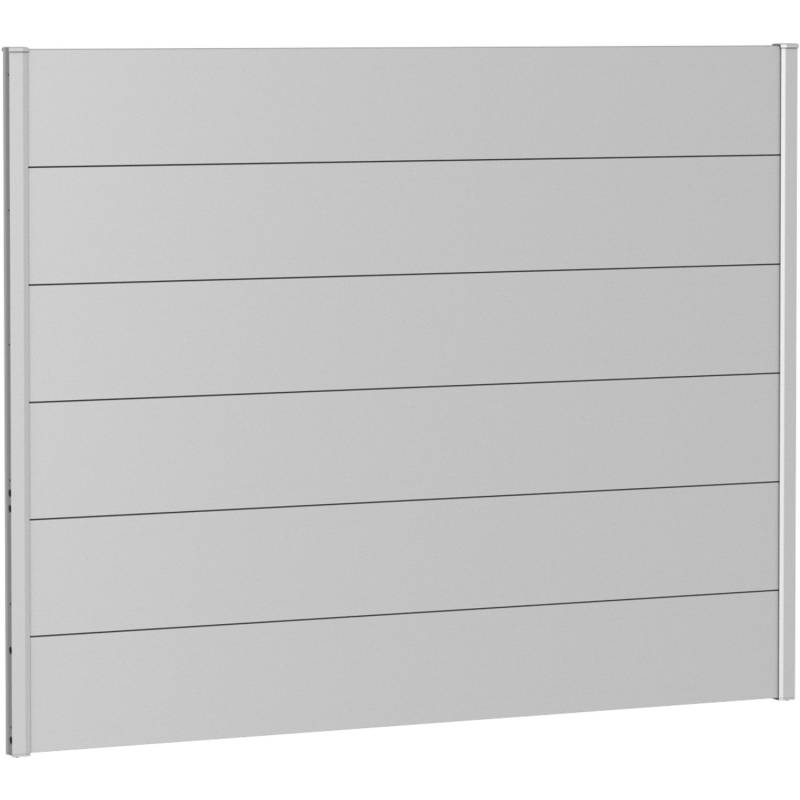 Biohort Wandpaneel Sichtschutz o. Acrylglas 180 cm x 135 cm Silber-Metallic von Biohort