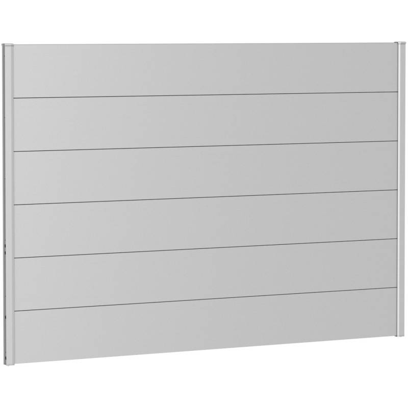 Biohort Wandpaneel Sichtschutz o. Acrylglas 200 cm x 135 cm Silber-Metallic von Biohort