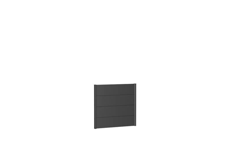 Biohort Wandpaneele für Sichtschutz B 100 x H 90 cm Ohne Acrylglas dunkelgrau-metallic von Biohort