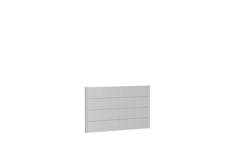 Biohort Wandpaneele für Sichtschutz B 150 x H 90 cm Ohne Acrylglas silber-metallic von Biohort