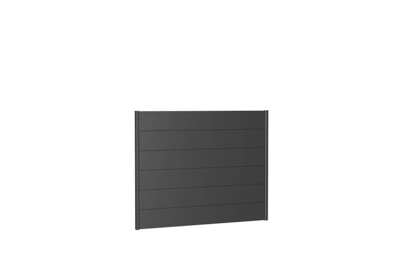 Biohort Wandpaneele für Sichtschutz B 180 x H 135 cm Ohne Acrylglas dunkelgrau-metallic von Biohort