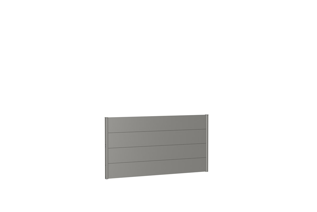 Biohort Wandpaneele für Sichtschutz B 180 x H 90 cm Ohne Acrylglas quarzgrau-metallic von Biohort