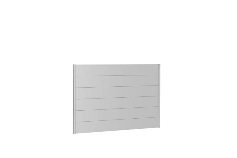 Biohort Wandpaneele für Sichtschutz B 200 x H 135 cm Ohne Acrylglas silber-metallic von Biohort