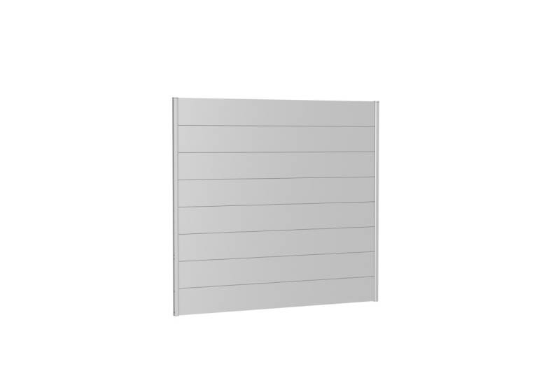 Biohort Wandpaneele für Sichtschutz B 200 x H 180 cm Ohne Acrylglas silber-metallic von Biohort