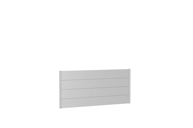 Biohort Wandpaneele für Sichtschutz B 200 x H 90 cm Ohne Acrylglas silber-metallic von Biohort