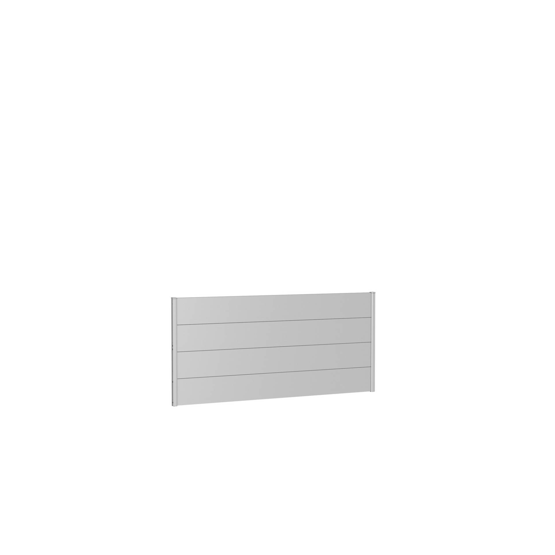 Biohort Zaunelement für Sichtschutz ohne Acrylglas silber-metallic 200 x 90 cm von Biohort