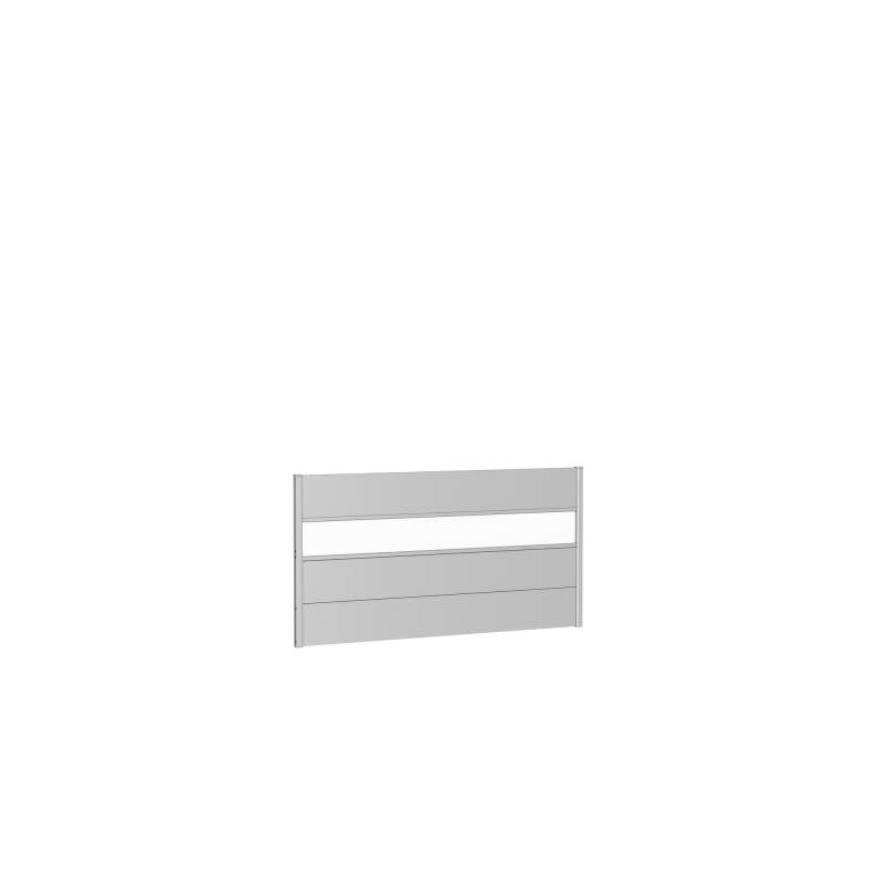 Biohort Zaunelement mit Acrylglas silber-metallic 180 x 90 cm von Biohort