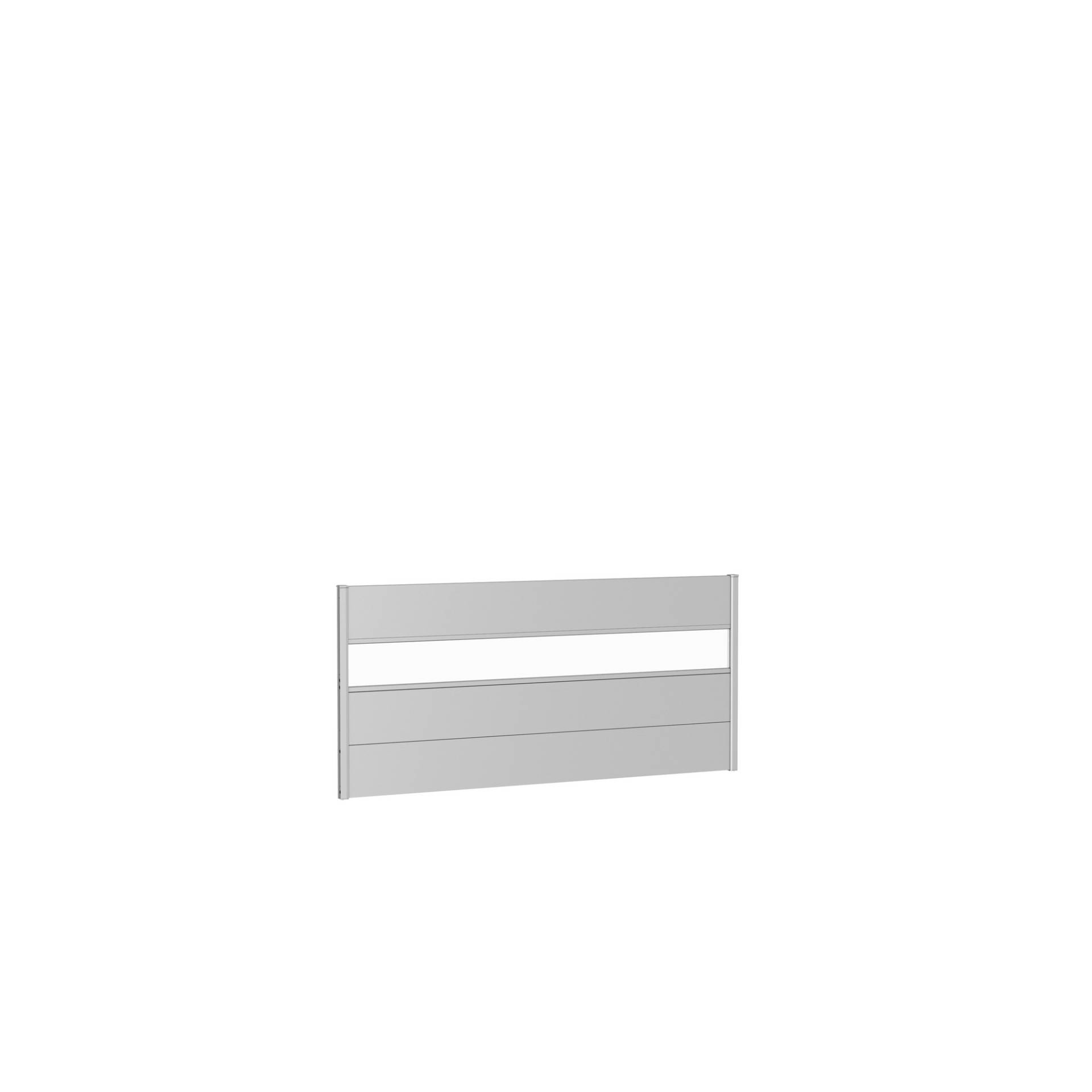 Biohort Zaunelement mit Acrylglas silber-metallic 200 x 90 cm von Biohort