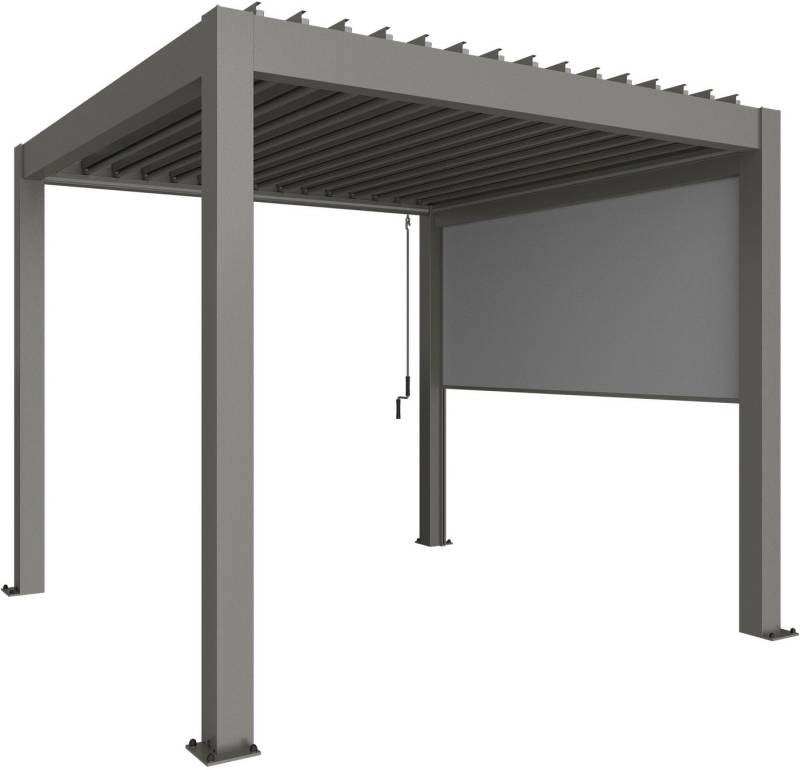 Rollo, Sonnenschutz für 3m-Seite von biohort Pergola, Biohort, Lichtschutz, verschraubt, Sonnen- und Blendschutz mit ZIP-Funktion, stufenlos verstellbar von Biohort