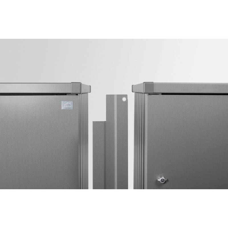 Verbindungselement für 3 Stück MülltonnenBox Alex Quarzgrau-Metallic von Biohort