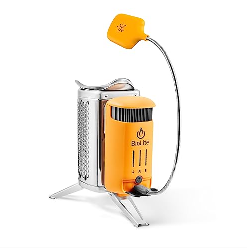 Biolite CampStove 2+ -Campingkocher mit Akku, USB-Ladeausgang, FLexLight 100 von Biolite