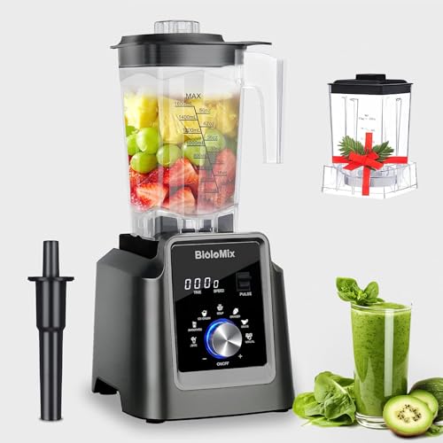 BioloMix Hochleistungsmixer 2200W, Standmixer mit 2L-Behälter, selbstreinigend, BPA-frei Smoothie Maker (T5600) von Biolomix