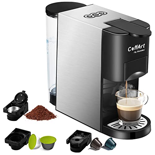Biolomix Espressomaschine 19Bar 3 in 1 Multikapsel-Kaffeemaschine，für Nes, D G und Kaffeepulver BPA-Frei 1450W von Biolomix