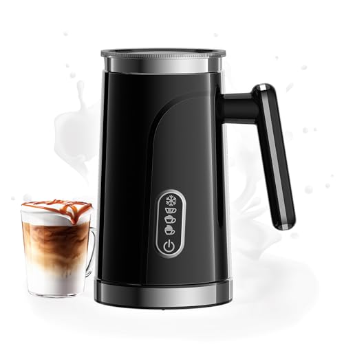 Biolomix-Milchaufschäumer Milchschäumer Elektrisch 300ML 4 Voreingestellte Programme 500 Watt (MF101-Schwarz) von Biolomix