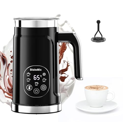Biolomix-Milchaufschäumer Milchschäumer Elektrisch 300ML 5 Voreingestellte Programme 500 Watt (MF102E-B-EU) von Biolomix