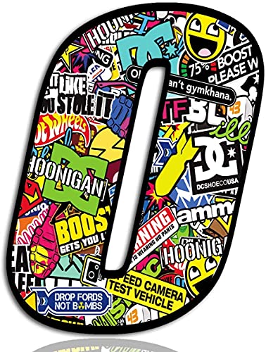 Biomar Labs® Startnummer Nummern Auto Moto Vinyl Aufkleber Bomb Sticker Stickerbomb Motorrad Motocross Motorsport Racing Nummer Tuning (0) N 200 von Biomar Labs
