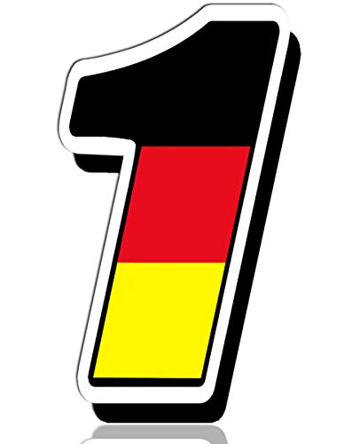 Biomar Labs® Startnummer Nummern Auto Moto Vinyl Aufkleber Deutschland Germany Nationalflagge Flagge Sticker Motorrad Motocross Motorsport Racing Nummer Tuning 1, N 251 Z* von Biomar Labs