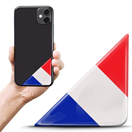 Biomar Labs 2 x 3D Gel Silikon Aufkleber Nummernschild Kennzeichen Tuning Auto Helm Tablet Laptop Handy Frankreich France Französische French Flagge Fahne F 159 von Biomar Labs
