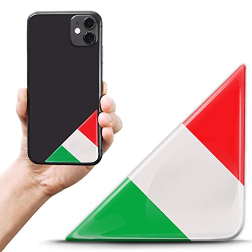 Biomar Labs 2 x 3D Gel Silikon Aufkleber Nummernschild Kennzeichen Tuning Auto Helm Tablet Laptop Handy Italien Flagge Fahne F 135 von Biomar Labs