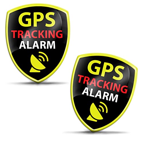 Biomar Labs 2 x Aufkleber 3D Gel Silikon GPS Tracking Alarmanlage Alarm Stickers Autoaufkleber Auto Motorrad Fahrrad Fenster Telefon Laptop PC Tablet Tür KS 119 von Biomar Labs