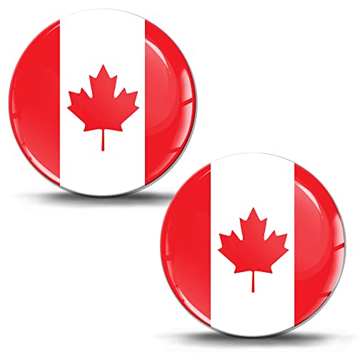 Biomar Labs 2 x Aufkleber 3D Gel Silikon Kanada Flagge Autoaufkleber Auto Motorrad Fahrrad Fenster Handy Laptop PC Tablet Tür F 258 von Biomar Labs