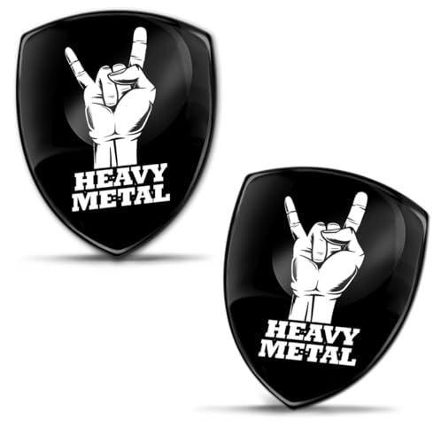 Biomar Labs 2 x Aufkleber 3D Gel Silikon Stickers Autoaufkleber Auto Motorrad Fahrrad Laptop PC Tablet Das Heavy Metal Zeichen KS 7 von Biomar Labs