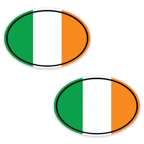 Biomar Labs 2 x Vinyl Aufkleber Ireland Irland Irisch Irländische Flagge Fahne Decal Auto Motorrad Fahrrad Fenster PC Laptop Tuning B 202 von Biomar Labs