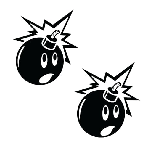 Biomar Labs 2 x Vinyl Bomb Cartoon Lustig Bombe Schwarz Animierte Aufkleber Auto Motorrad Fahrrad Fenster PC Laptop Tuning B 123 Biomar Labs 2 x Vinyl Bomb Cartoon Lustig Bombe Schwarz Animierte Aufkleber Auto Motorrad Fahrrad Fenster PC Laptop Tuning B 123 von Biomar Labs
