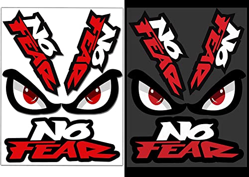 Biomar Labs Reflektoren Reflektierende Aufkleber Reflexfolie Stickers No Fear Set (4 Stück) Selbstklebende Reflektierende Reflektor Sicherheitsaufkleber D 36 von Biomar Labs