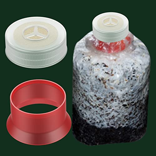 Biomed Solutions Mushroom Grow Bag Cap und Ring zum Anbau von Pilzen, Siegel, Baumwollfilter, 40 mm (9 Stück) von Biomed Solutions