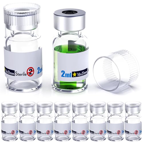Biomed Solutions Sterile leere Phiole mit wiederverwendbarem Kunststoffdeckel, fertig zum Befüllen von Glasbehältern, Flüssigkeitsinjektionsflasche versiegelt mit selbstheilendem Injektionsanschluss Biomed Solutions Sterile leere Phiole mit wiederverwendbarem Kunststoffdeckel, fertig zum Befüllen von Glasbehältern, Flüssigkeitsinjektionsflasche versiegelt mit selbstheilendem Injektionsanschluss von Biomed Solutions