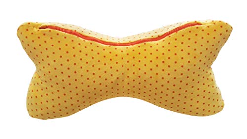 Biona Lesekissen/Leseknochen/Knochenkissen 35x18 cm + Ökotex (Nicki-Plüsch gelb, mit Inlett) von Biona