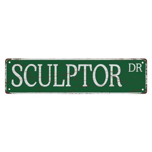 Blechschild, Bildhauer, lustig, Vintage, schmal, Straße, Blechschilder, 40,6 x 10,2 cm, Wandkunst, Dekoration, Eisen-Poster für Zuhause, Bauernhaus, Bar, Café, Garage, Männerhöhle, Geschenke Blechschild, Bildhauer, lustig, Vintage, schmal, Straße, Blechschilder, 40,6 x 10,2 cm, Wandkunst, Dekoration, Eisen-Poster für Zuhause, Bauernhaus, Bar, Café, Garage, Männerhöhle, Geschenke von Bioonce