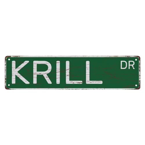 Metall-Blechschilder Krill Dr. Vintage-Schilder, Retro-Blechschilder, Kunstschild, Aluminiumschild für Schlafzimmer, Küche, Garten, Wand, Pub, Club, Kaffee, hängendes Schild, Dekoration, 10,2 x 40,6 Metall-Blechschilder Krill Dr. Vintage-Schilder, Retro-Blechschilder, Kunstschild, Aluminiumschild für Schlafzimmer, Küche, Garten, Wand, Pub, Club, Kaffee, hängendes Schild, Dekoration, 10,2 x 40,6 von Bioonce