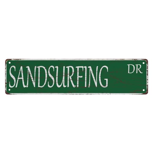 Metallschild Sandsurfing Dr. The Unique Wall Decoration Of The Vintage Diner Metal Tin Sign Shop Cafe Restaurant 4X16 Inches von Bioonce