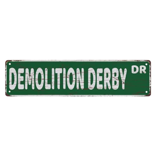 Straßenschild Demolition Derby Dr. Lustiges Vintage Slim Street Blechschilder 40,6 x 10,2 cm Wandkunst Dekor Eisen Poster für Zuhause, Bauernhaus, Bar, Café, Hof, Indoor Outdoor Geschenk Straßenschild Demolition Derby Dr. Lustiges Vintage Slim Street Blechschilder 40,6 x 10,2 cm Wandkunst Dekor Eisen Poster für Zuhause, Bauernhaus, Bar, Café, Hof, Indoor Outdoor Geschenk von Bioonce
