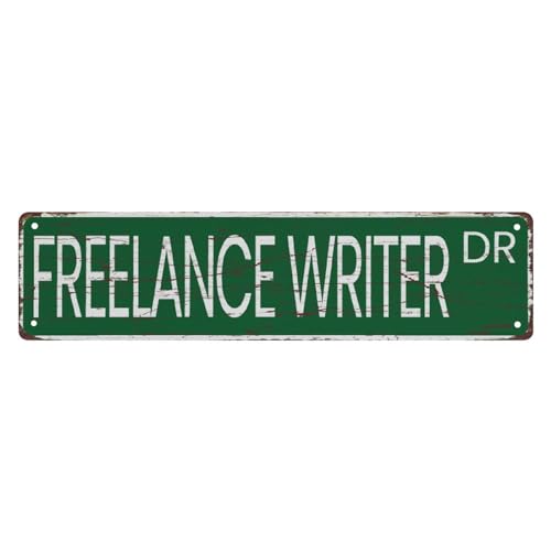 Straßenschild Freelance Writer The Unique Wall Decoration Of The Vintage Diner Metal Tin Sign Shop Cafe Restaurant 4X16 Inches Straßenschild Freelance Writer The Unique Wall Decoration Of The Vintage Diner Metal Tin Sign Shop Cafe Restaurant 4X16 Inches von Bioonce