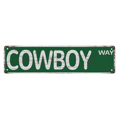 Straßenschild Metall-Blechschilder Cowboy Way Vintage Metallschild Retro Metallschild Bar Pub Poster Wandkunst Dekor Blechschild 10 x 40 cm Straßenschild Metall-Blechschilder Cowboy Way Vintage Metallschild Retro Metallschild Bar Pub Poster Wandkunst Dekor Blechschild 10 x 40 cm von Bioonce
