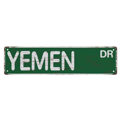 Straßenschild Yemen Dr. Vintage Metallschild Retro Metallschild Bar Pub Poster Wandkunst Dekor Blechschild 10 x 40 cm Straßenschild Yemen Dr. Vintage Metallschild Retro Metallschild Bar Pub Poster Wandkunst Dekor Blechschild 10 x 40 cm von Bioonce