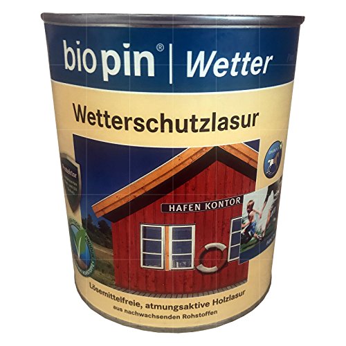 BIOPIN WETTERSCHUTZLASUR - 0.75L FRIESISCH-BLAU von Biopin