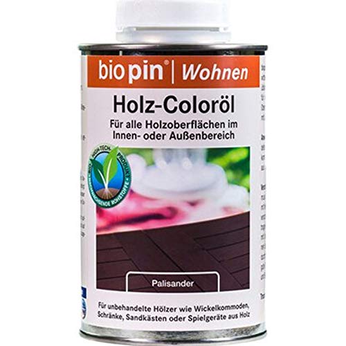 Biopin 0,5Ltr, Holz-Coloröl Palisander, seidenglänzend, für Innen und Aussen von Biopin