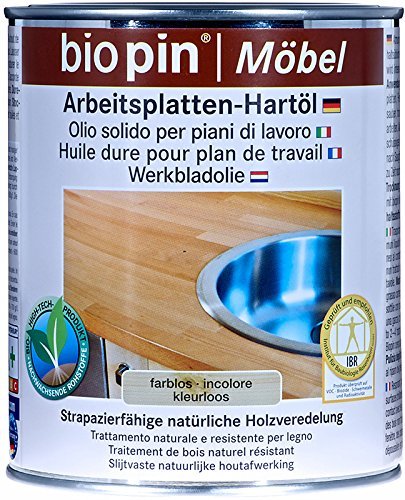 Biopin Arbeitsplatten Hartöl farblos 0,75L von Biopin