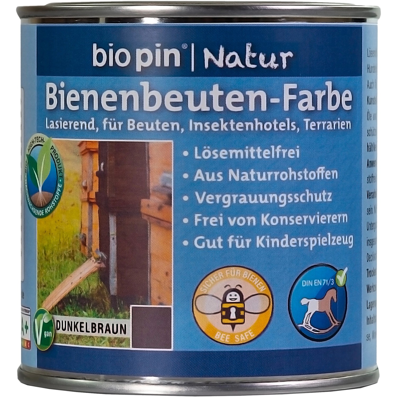 Biopin Bienenbeutenfarbe Dunkelbraun 375 ml von Biopin
