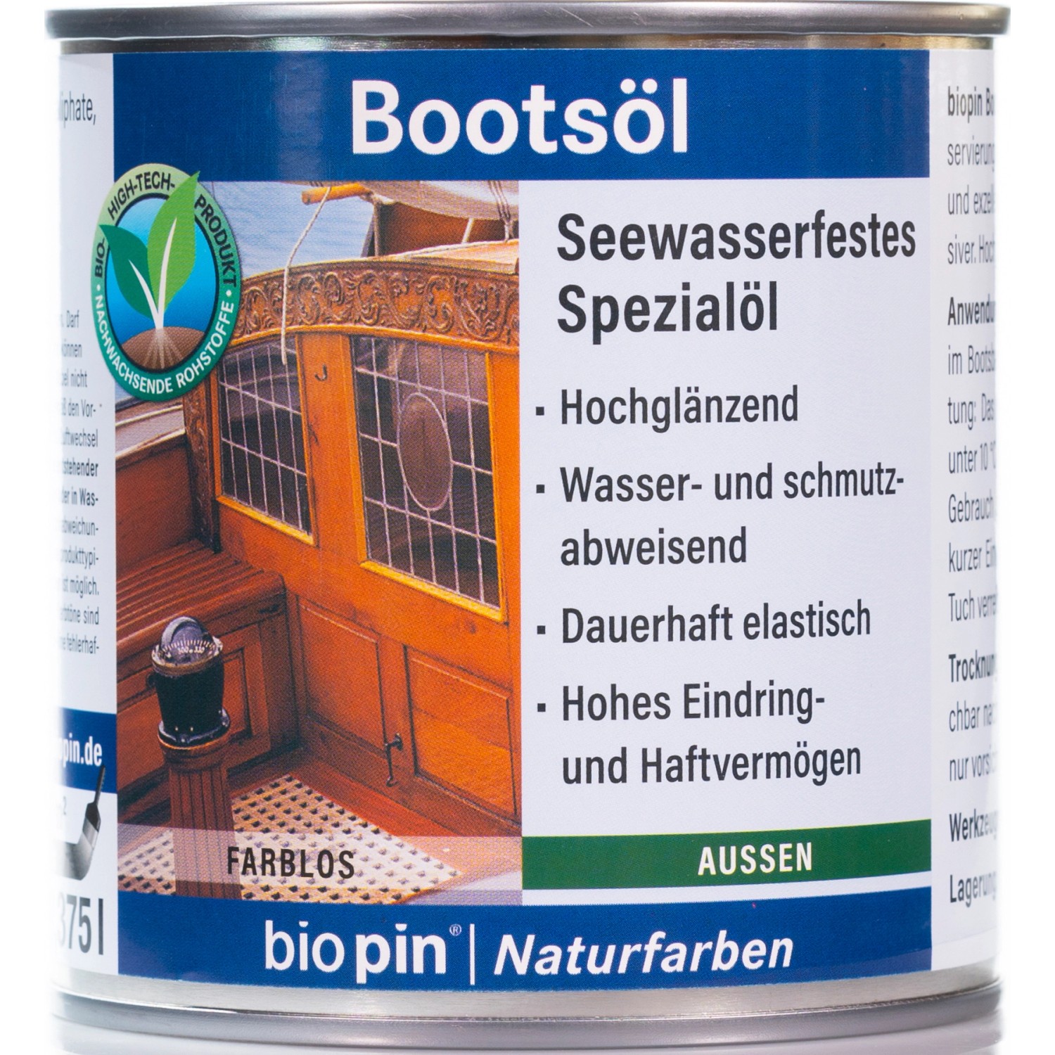 Biopin Bootsöl farblos 375 ml von Biopin