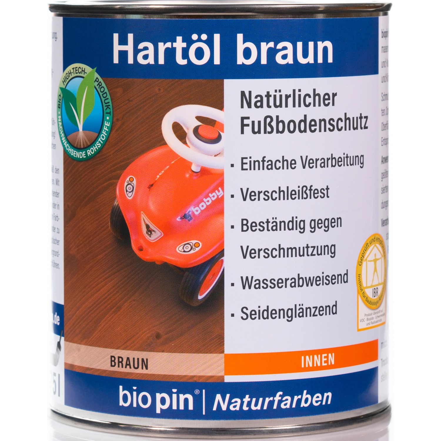 Biopin Hartöl Braun seidenglänzend 750 ml von Biopin