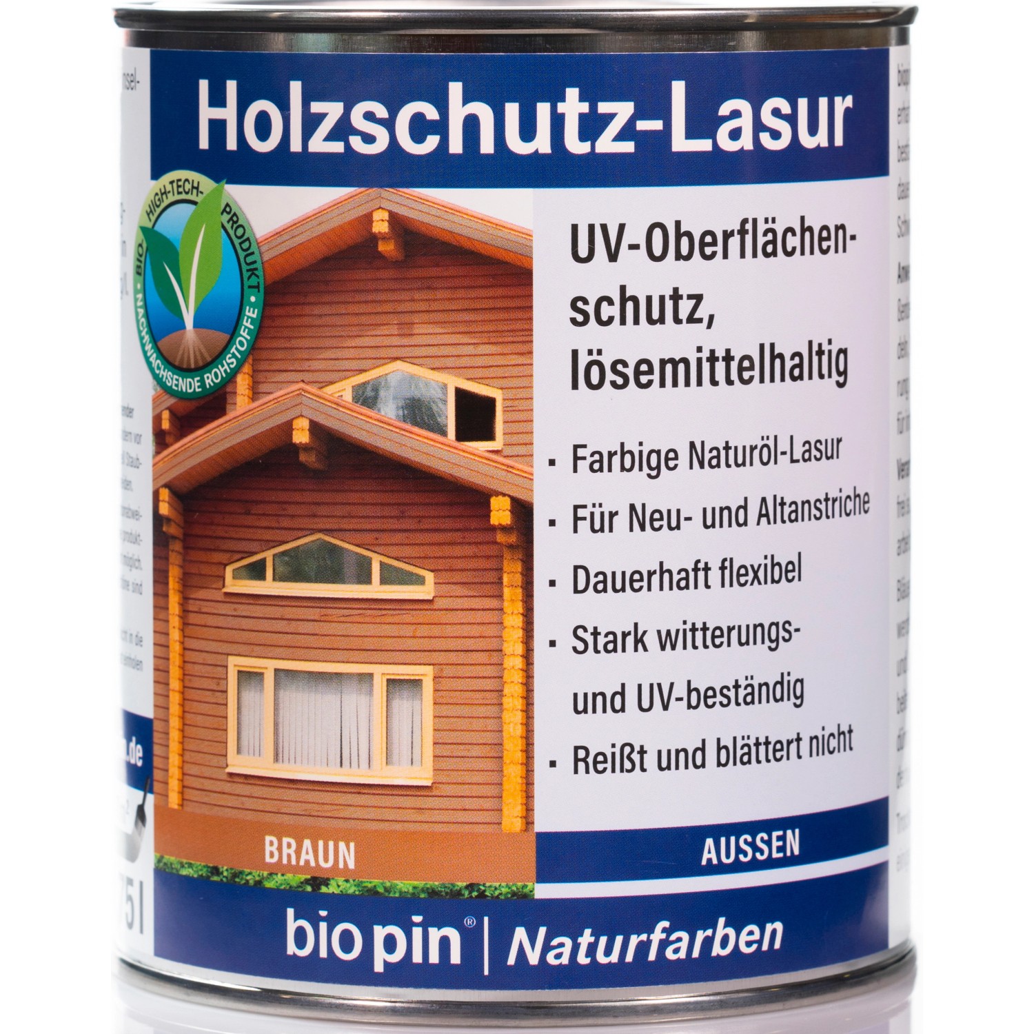 Biopin Holzschutzlasur Braun 750 ml von Biopin