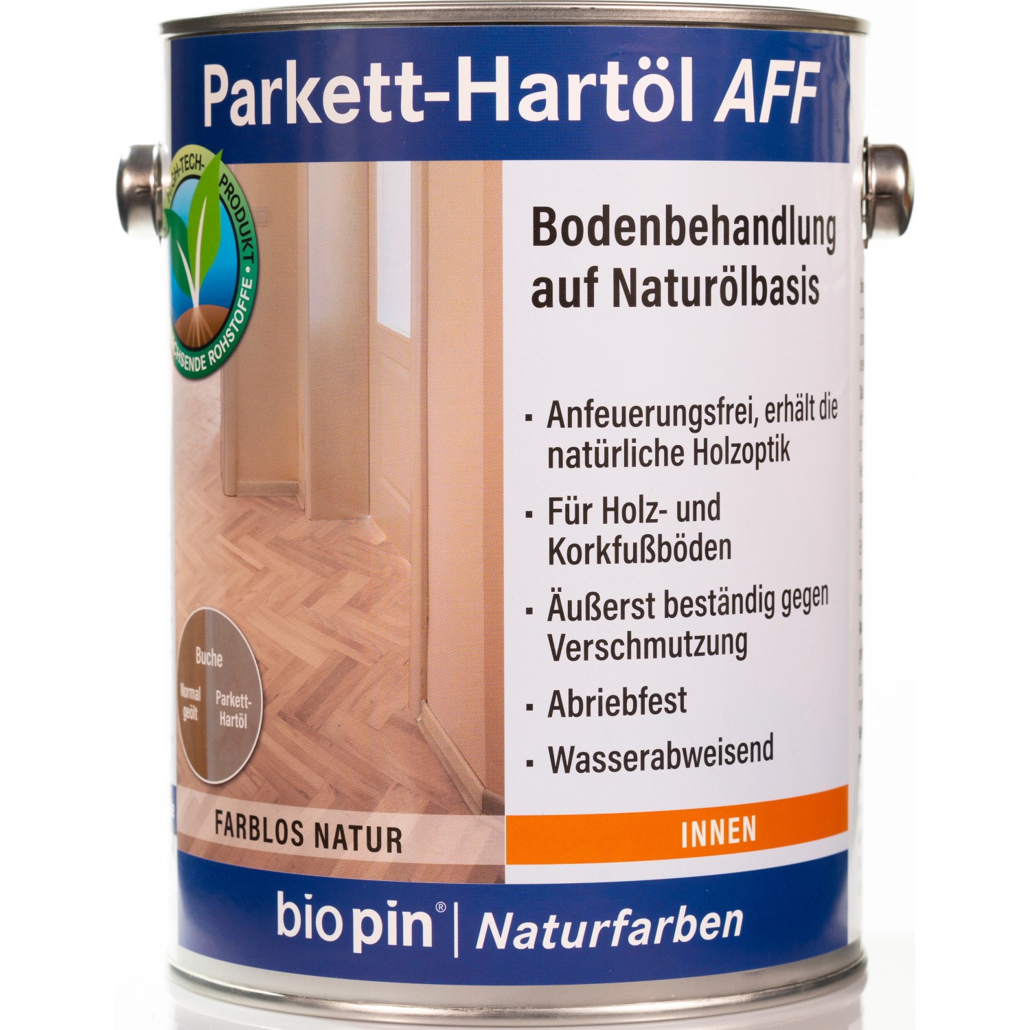 Biopin Parkett-Hartöl AFF Farblos 2,5 l von Biopin