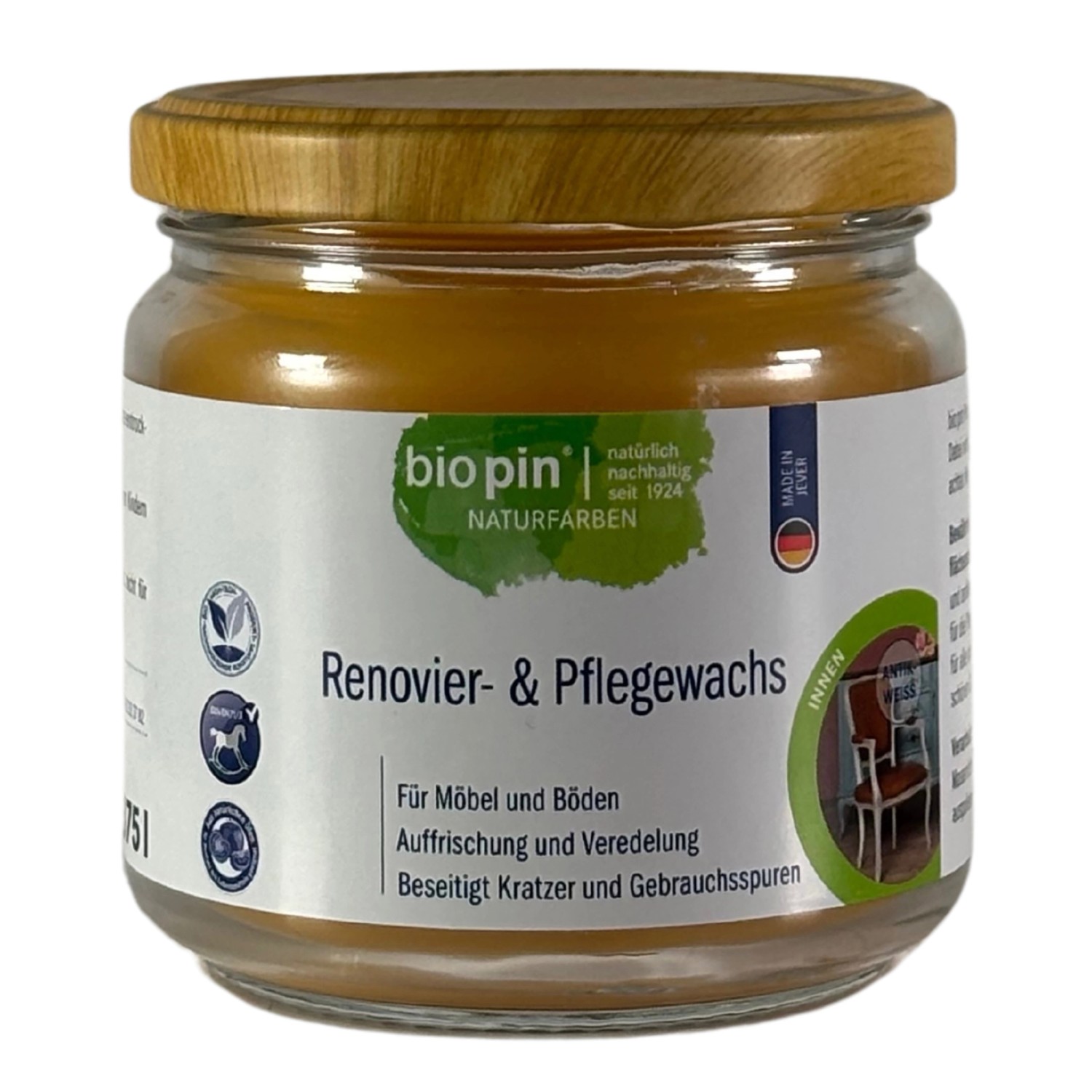 Biopin Renovier- und Pflegewachs Weiß 375 ml Biopin Renovier- und Pflegewachs Weiß 375 ml von Biopin
