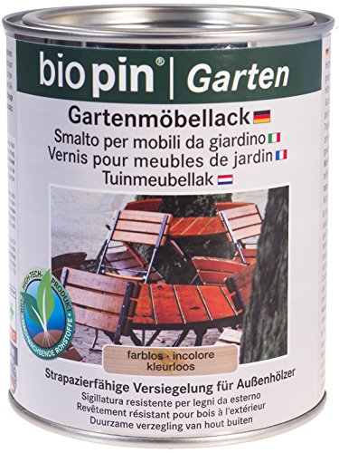 biopin Gartenmöbellack 0.75 L, farblos, 33001 von Biopin