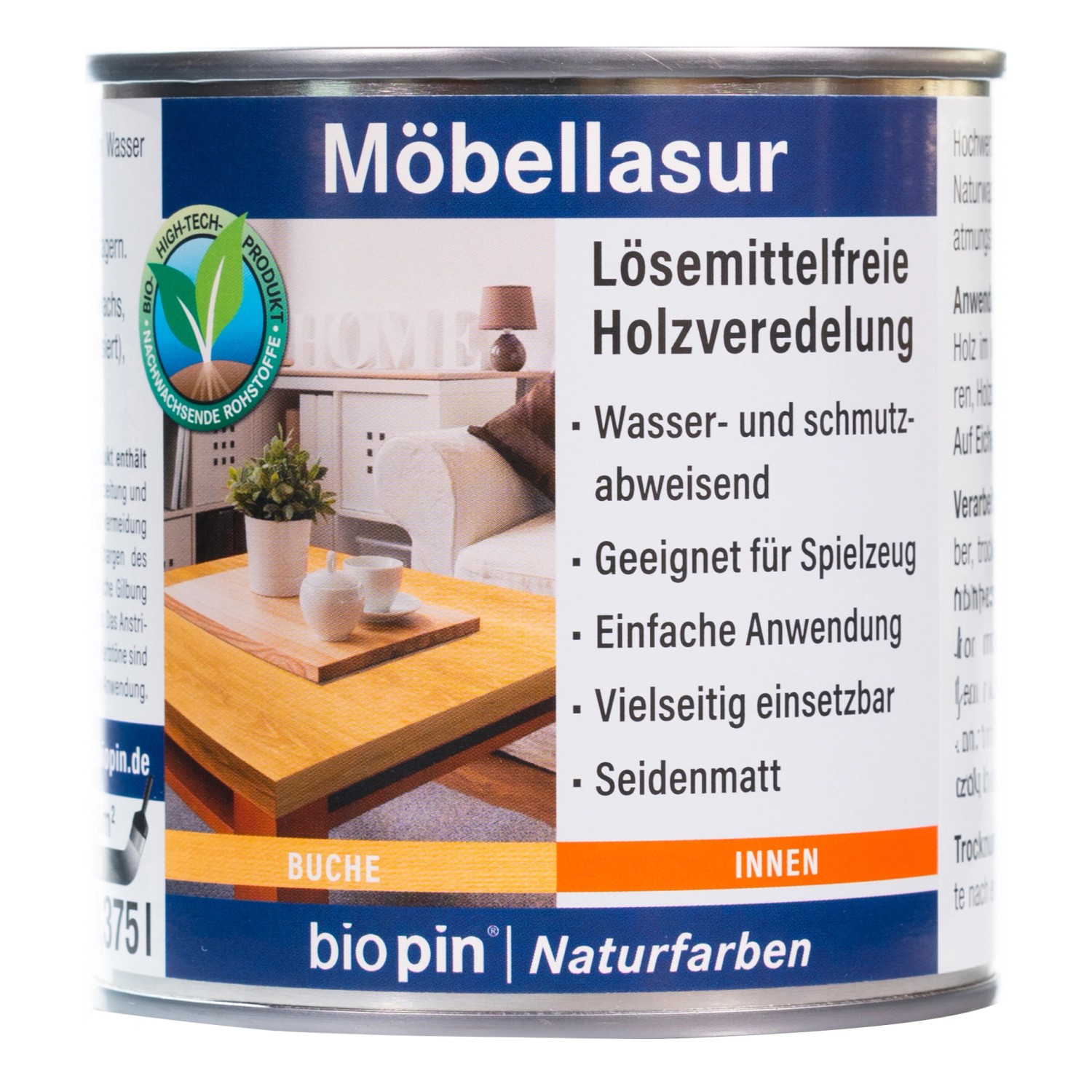 biopin Möbellasur buche 0,375 l von Biopin